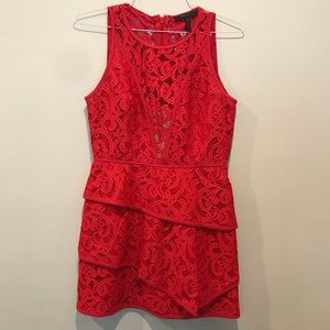 Red Lace BCBGMaxAzria Dress